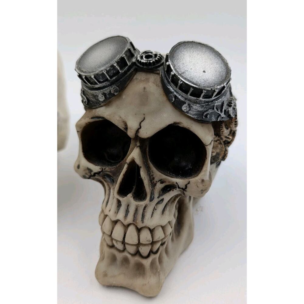 Lot of 3 Resin Skull Figurines – JC Crafts J.D. Dollen 2006 Gothic Steampunk - Picture 7 of 16